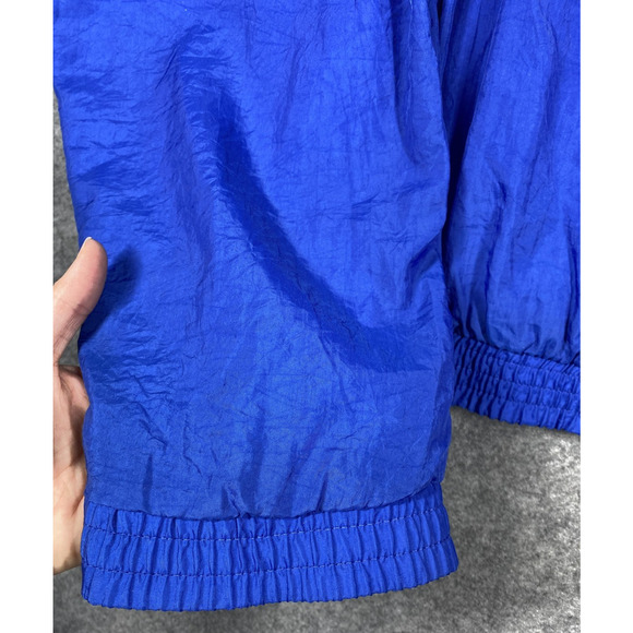 VINTAGE Reebok Track Suit Mens XL Blue White Nylon Windbreaker 2 Piece 90s - Picture 7 of 15